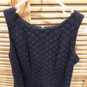 Gaby Skye Sleeveless Navy Blue on Black Flower Dress Size 8